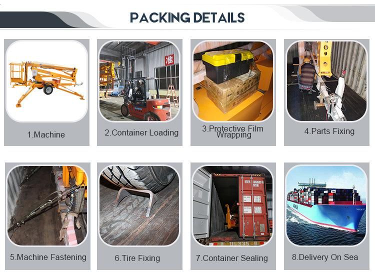 ISO 9001 Approved 8m Morn Towable Lifts for Sale Boom Lifter