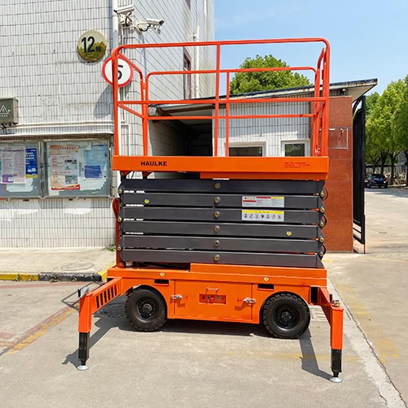 Hot Sale Aerial Working Platform Semi- Electric Self Propelled Scissor Lift