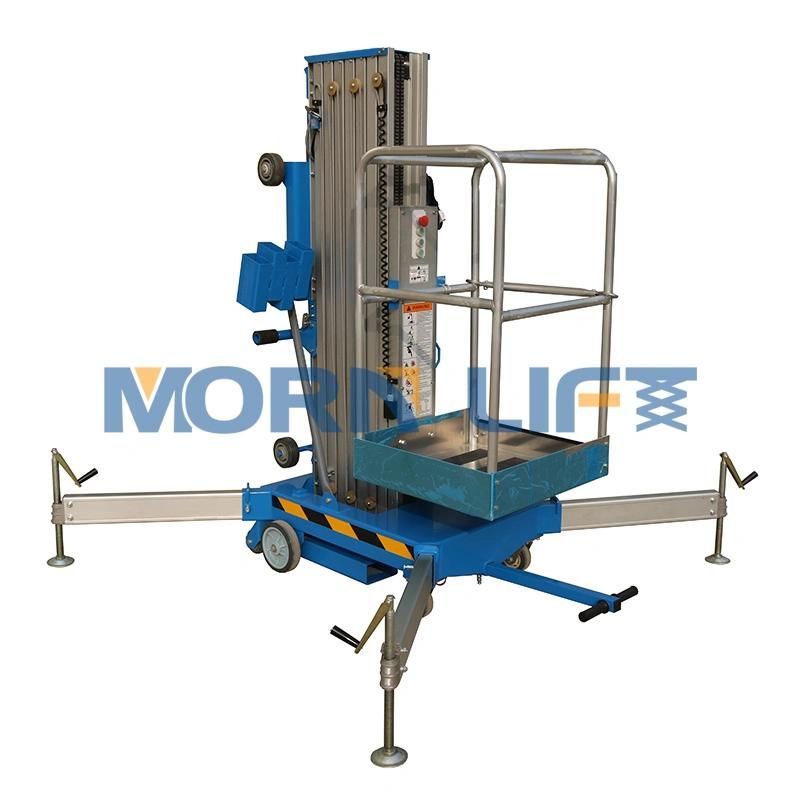AC Power Aluminum One Single Mast Man Lift Platform
