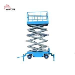 Factory Mobile Hydraulic Manual Scissor Lift Platform Small Electric Man Lift with Ce