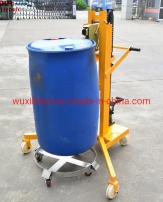 High Quality Capacity 450kg Pedal Hydraulic Lifting Drum Truck Dtf450b