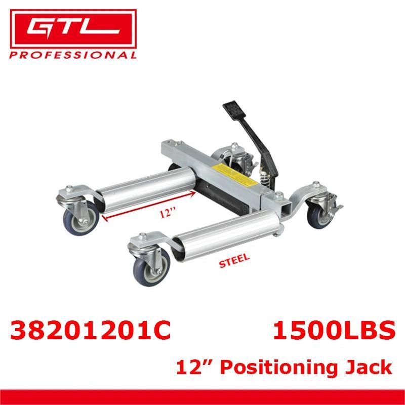 12" Steel 1500lbs Car/Vehicle Wheel Moving Positioning Jack Dolly with 4 Swivel Castors, Foot Pedal Workshop Garage (38201201C)