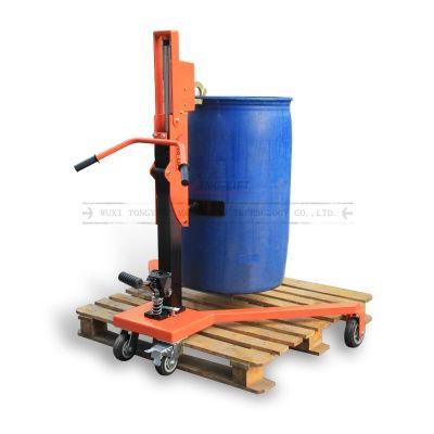 China Supplier Load Capacity 350kg Manual Hydraulic Drum Lifter with Lifting Height 300mm