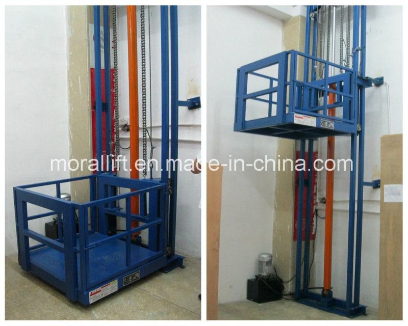 Single Mast Vertical Platform Lift Freight Elevator