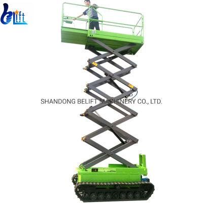 Electric 4.5m-14m Self Propelled Hydraulic Automatic Tracked Crawler Scissor Lift