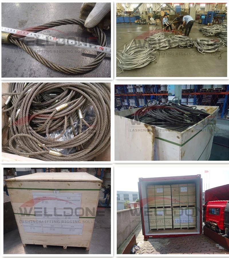 Flolded Eye Electric Galvanized Steel Wire Rope Sling for Crane