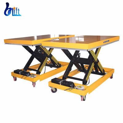 1ton Hydraulic Air Lifting Jack Electric Movable Scissor Lift Table