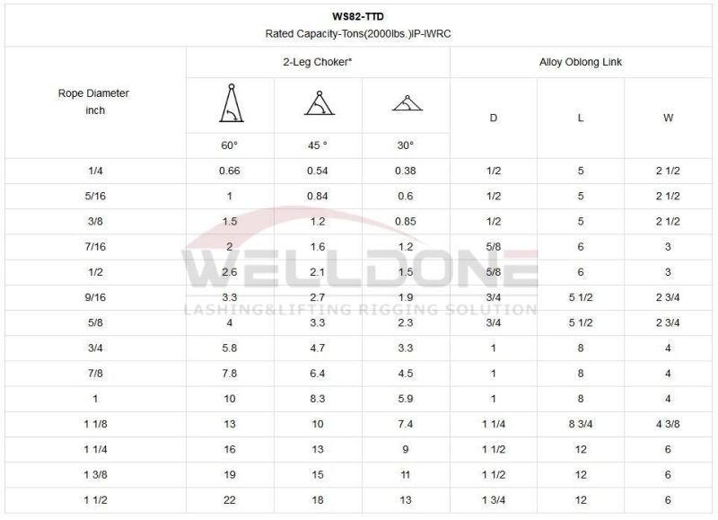 Ws73-Tth Flemish Eye Wire Rope Slings