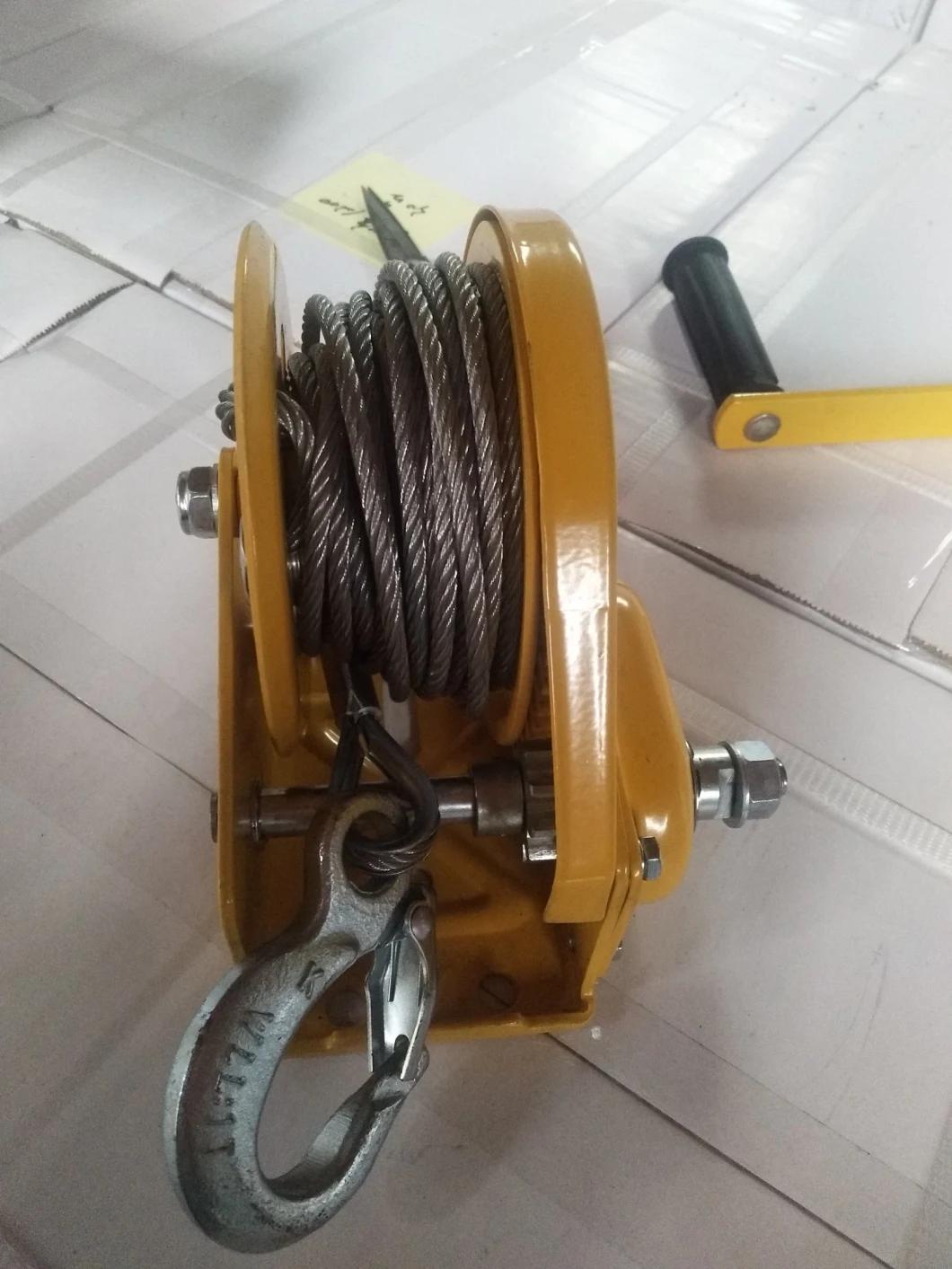 1200lbs*10m Wire Rope Hand Brake Winch Cable Pulling Winches