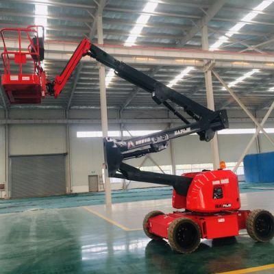 360 Degree Continous Turntable Rotation Battery/Diesel Engine Articulated 16m Telescopic Boom Lift for Sale