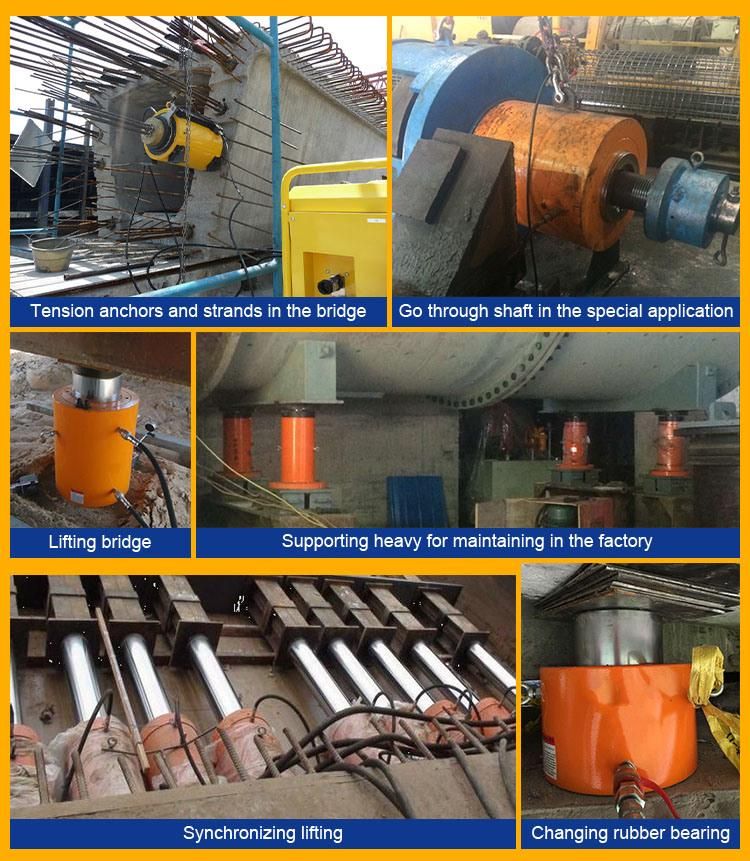 Single Acting Large Tonnage Lock Nut Hydraulic Jack Cylinder with Low Price