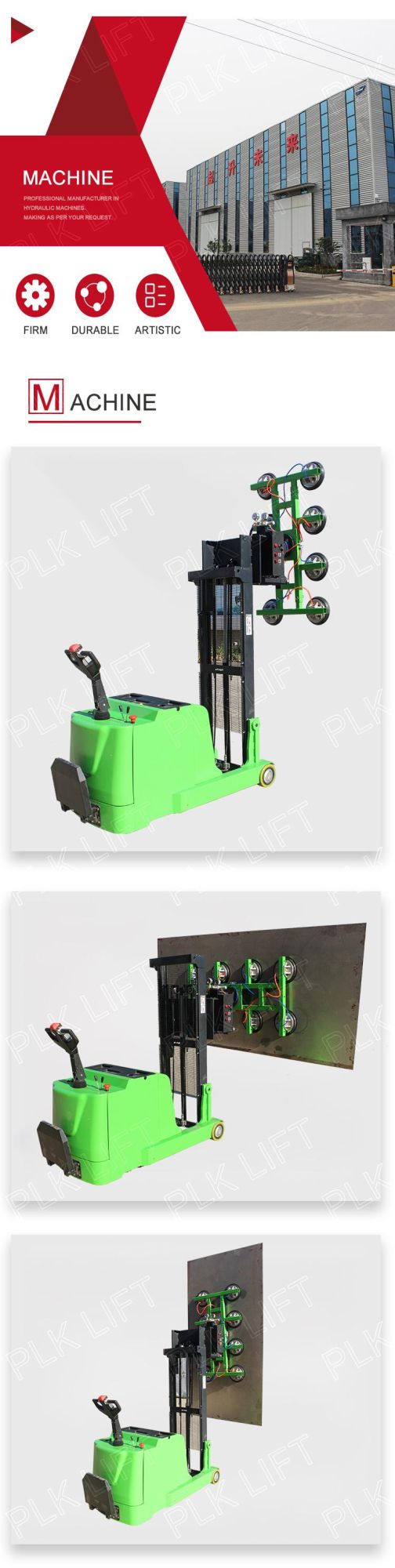 Glass Metal Slabs Lifting Moving Robot Hydraulic Vacuum Lifter