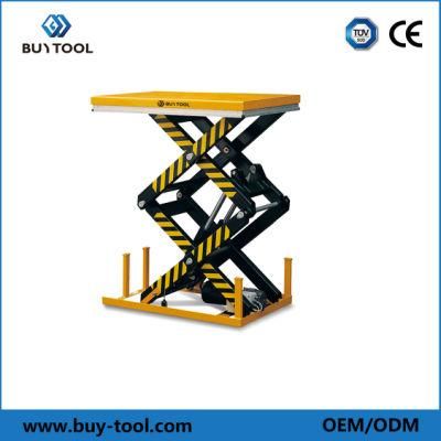 Top Quality 1000kg Electric Type Double Scissor Lift Tables