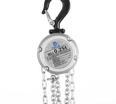 Aluminium Alloy Chain Block Manual Chain Hoist Lifting Machine Dz-0.25t