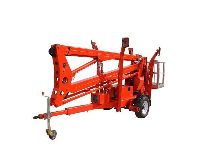 16m Trailer-Mounted Articulating Boom Lift, Diesel or Electric Boom Lift