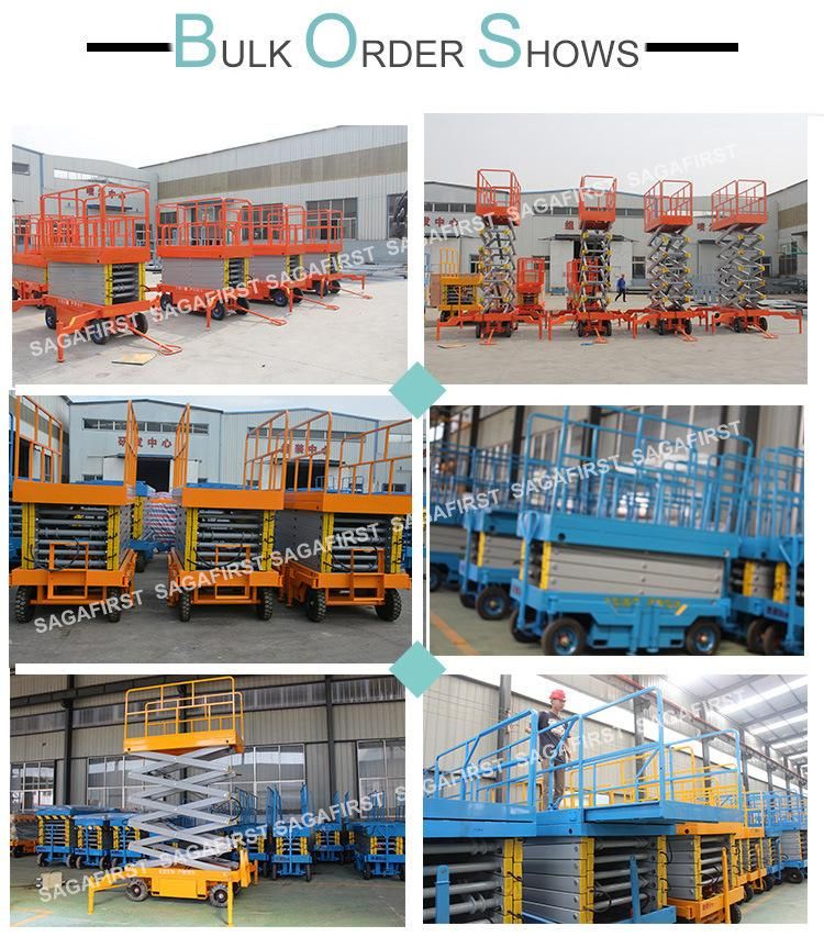 Full Electric Mobile Scissor Lift for Sale (4-18m Height)