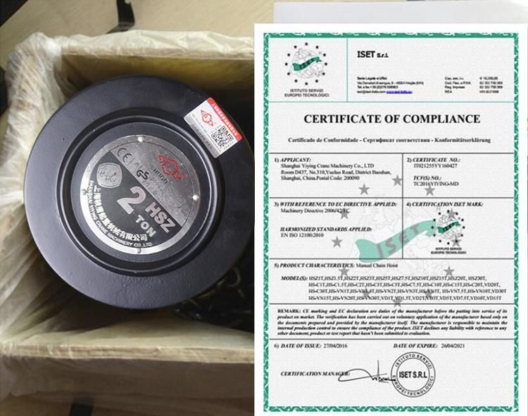 Hoist Factory Typical Round Shape Chain Block 10 Ton