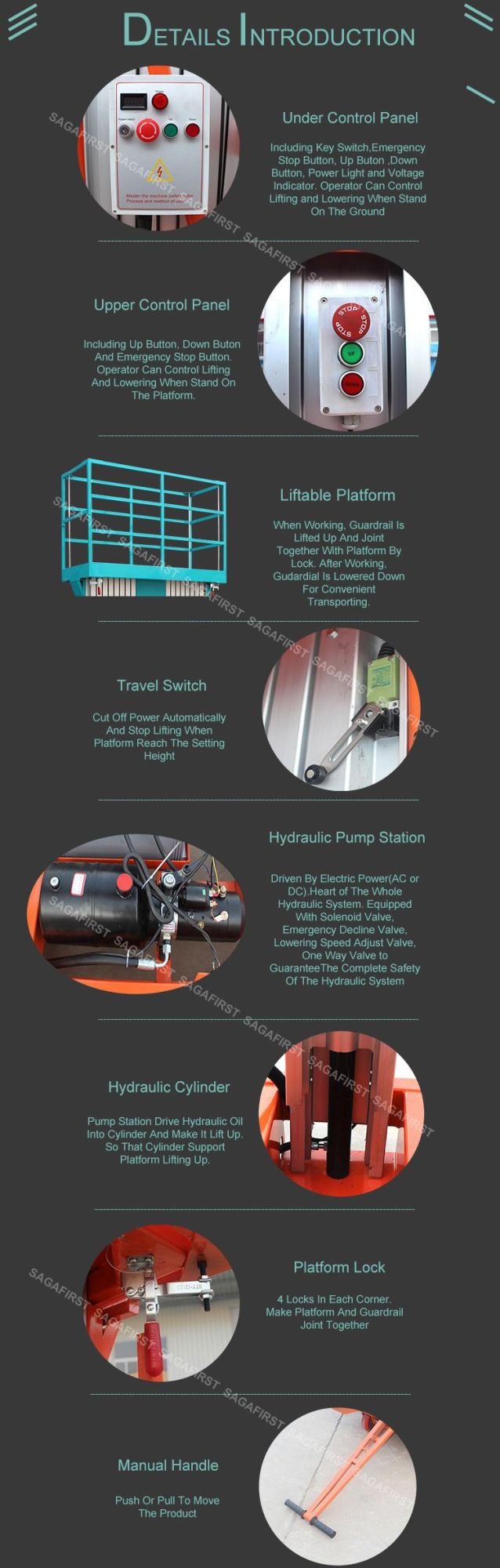CE Approved Cheap Small Vertical Electric Outdoor Aerial Work Platform Lift