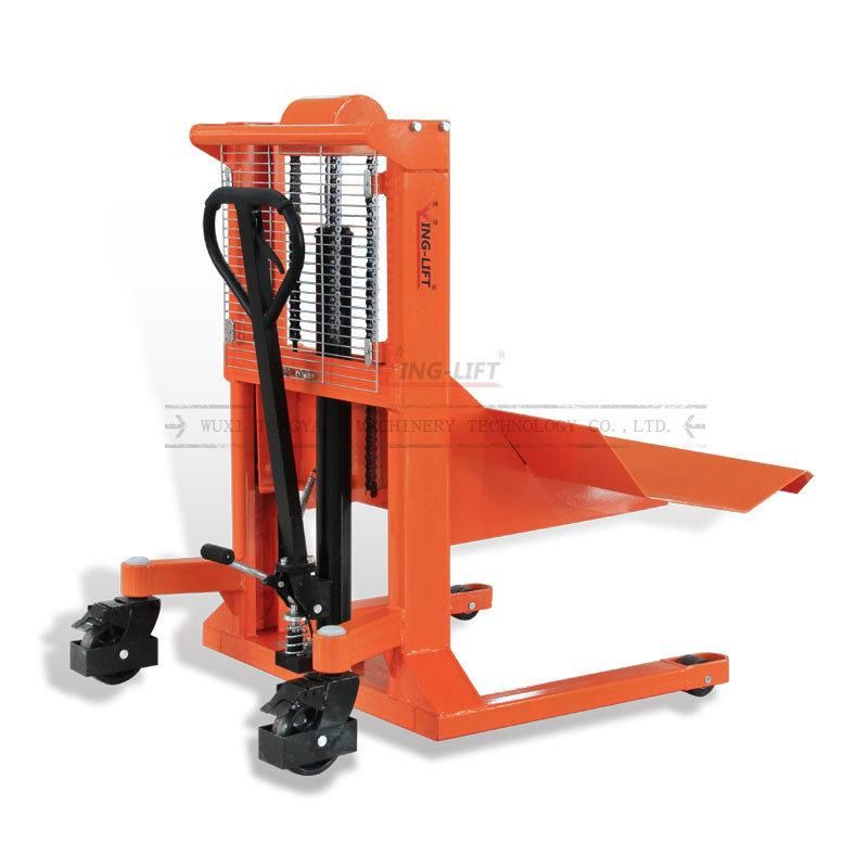 Manual Hydraulic Roll and Reel Work Stacker Lifting Height 865mm