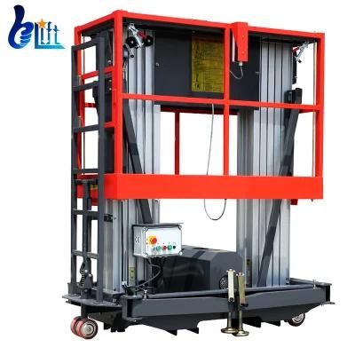 Two Man Electric Ladder Lifter Aluminum Aerial Work Lift Platform