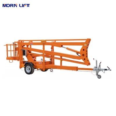 Free Parts Morn Package Size 5.4*1.6*1.9m Manual Cherry Picker Boom Lift Trailer