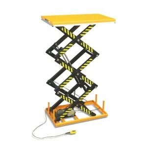 Stationary 1000kg Triple Scissor Lift Table for Sale