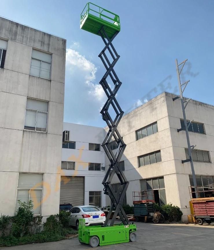 Vertical Self Propelled Mini One Two Man Lift Battery Hydraulic Electric Aerial Mobile Scissor Lift