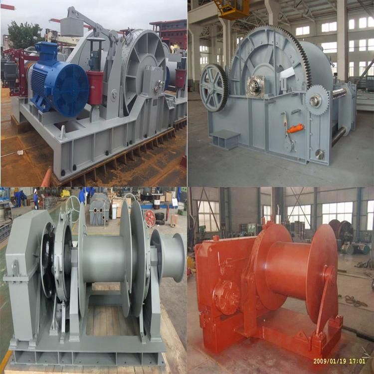 4500lb 8000lbs 9500lbs 20000lbs 2 Ton 10 Ton Hand Marine Hydraulic Electric Power Mooring Winch for Ship Boat