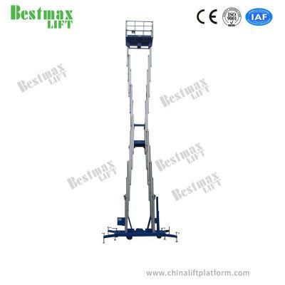 20m Manual Pushing Vertical Lift Six Mast Aerial Work Platform