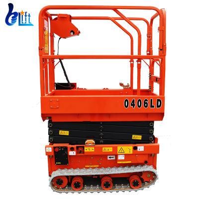 320kg Load Crawler Electric Walking Scissor Lift for Farm Construction