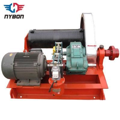 China Manufacturers Lifting Equipment Hydraulic Drum Brake Electric Winch with Wire Rope