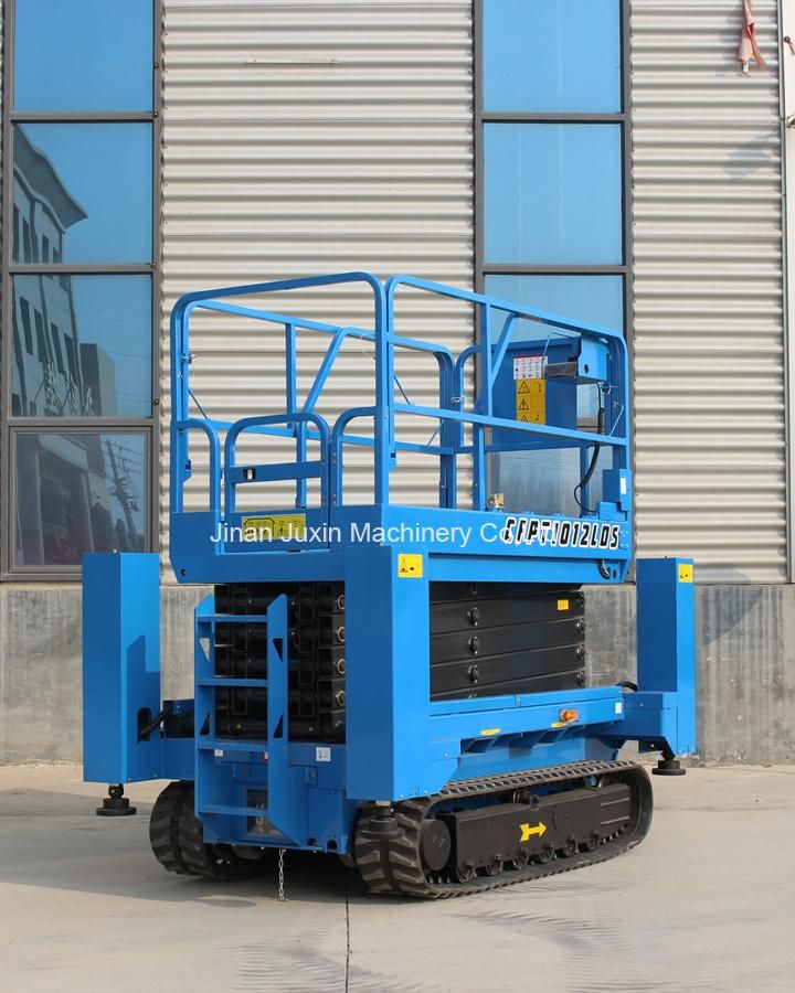 8m Hydraulic Operated Access Work Scissors Platform Crawler Scissor Lift