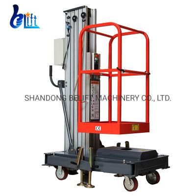 120kg Single Mast Man Lift with CE Construction Lift Hoist
