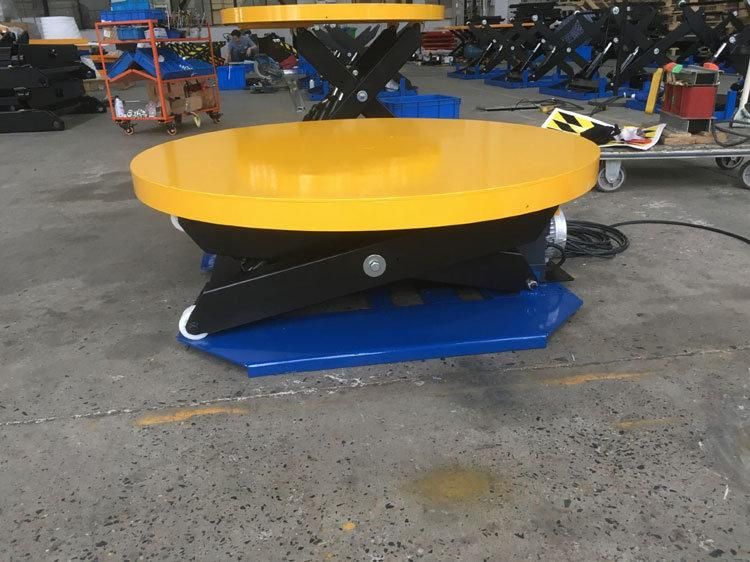 Heavy Duty Rotatable Round Lift Table Pallet Wrapper