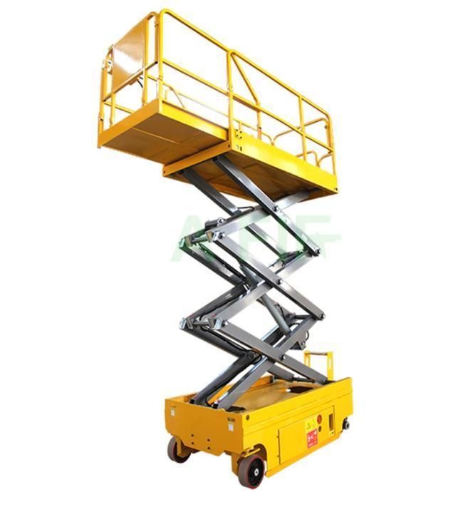 300kg Hydraulic Aerial Construction Lift Machine Automatic Walking Electric Scissor Lift for Sale