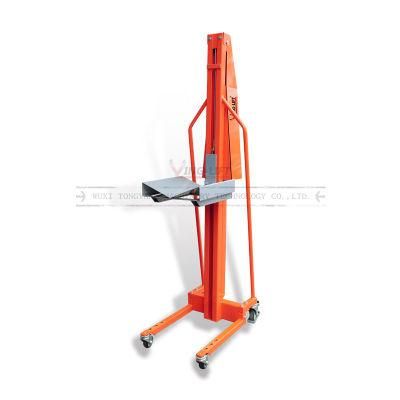 High Quality Load Capacity 100kg Hand Forklift Manual Hydraulic Stacker M100 From China Factory
