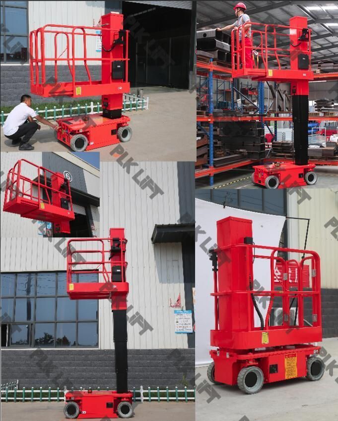 High Quality Hydraulic Self Propelled Man Lift Aluminum Mast Lift