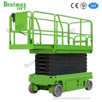 DC Powered Scissor Lift with 113kg Load Extension Platform