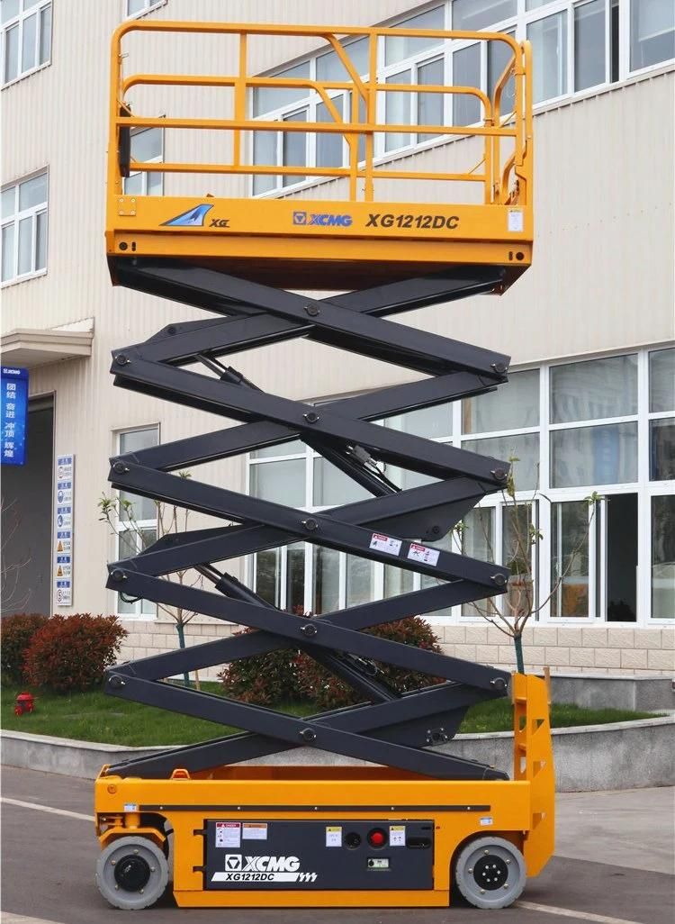 XCMG Brand Construction Aerial Lift Machine Xg1212DC China Small 12m Car Scissor Lifting Machine with Electric Motor Prices