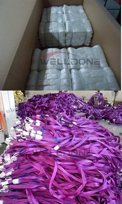 4t/4000kg Eye-Eye Flat Ployester Webbing Sling for Lifting Cargo