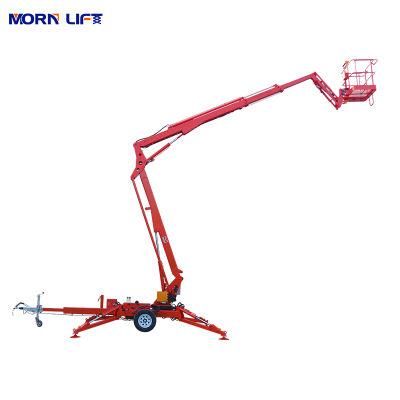 20 M Morn Package Size 5.4*1.6*1.9m Trailer Mounted Articulated Towable Boom Lift
