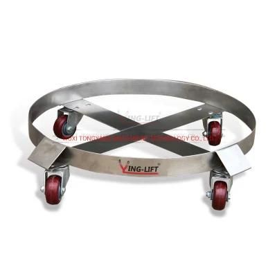 Stainless Steel Oil Drum Dolly Parallel Drum Carrier 400kg Loading