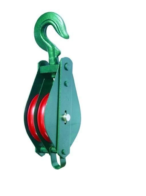 3212 Closed Type Wire Rope Pulley Block Double Sheave with Hook