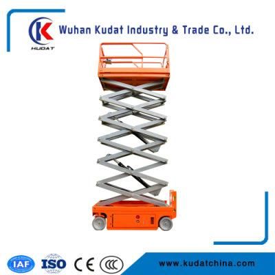 10m Electric Hydraulic Mobile Scissor Lift for Street Lamp Maintenance