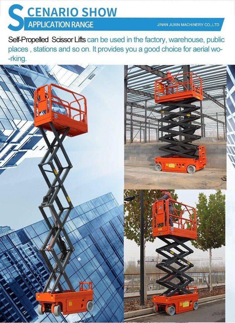 14m Ce Electric Scissor Lift Aerial Work Platform for Installation Decoration Painting