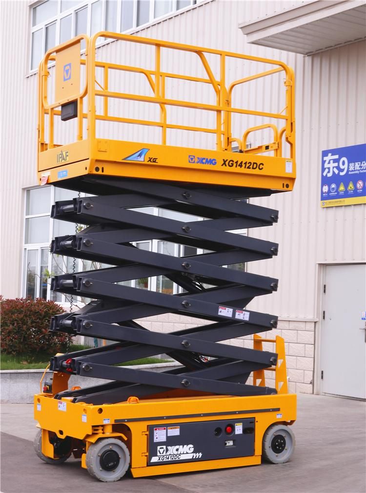 XCMG Manufacturer Xg1412DC China Brand New 14m Mobile Portable Electric Auto Car Scissor Lift for Sale