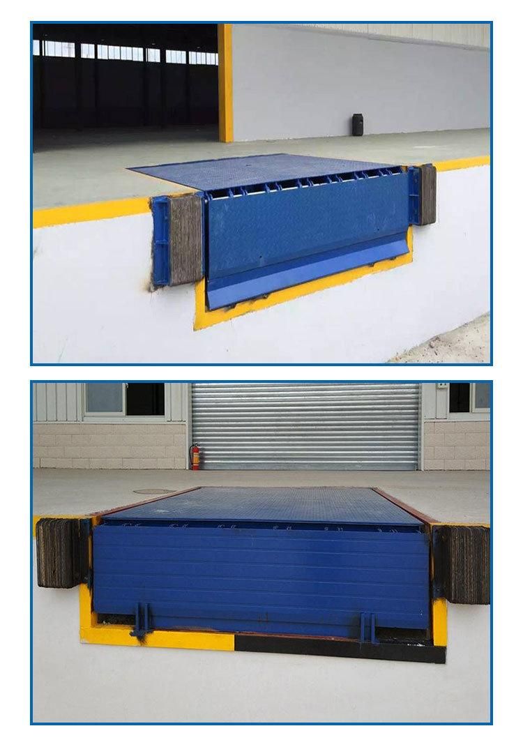 Retractable Truck Leveler Cargo Lift Aluminium Dock Leveller Warehouse Cargo Loading Unloading Air Powered Dock Leveler