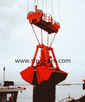 5m3 Motor Hydraulic Two Shell Grab Bucket for Handling Bulk Cargo on Ship Crane with CE Certificate