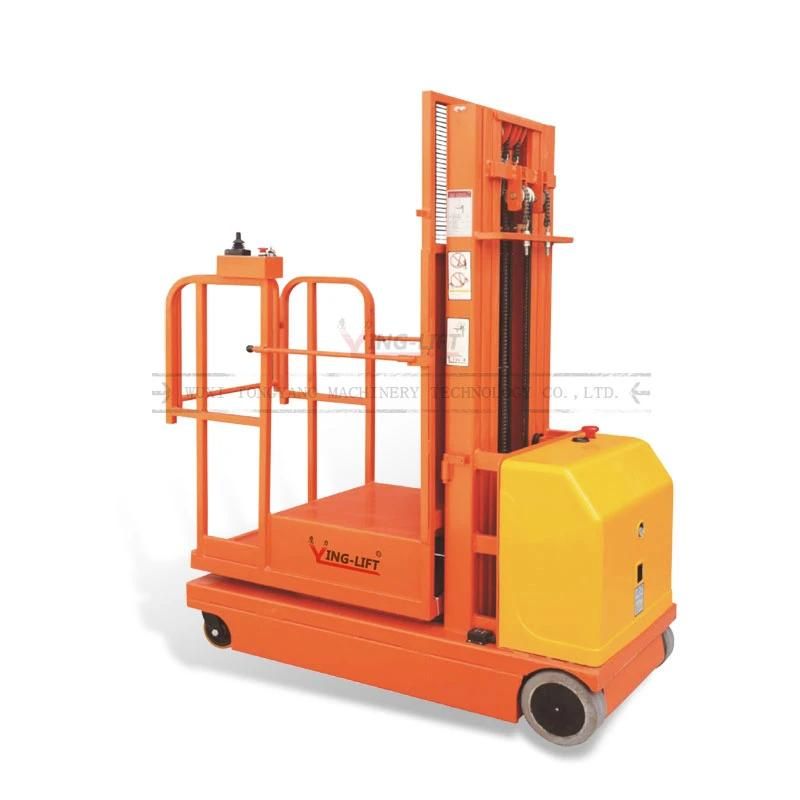 Electric Hydraulic Self Propelled Order Picker Low Profile Cargo Lifting China Manufacturer Supplye