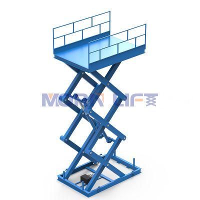 in a Pit Hydraulic Cargo 3 Ton Scissor Lift Table